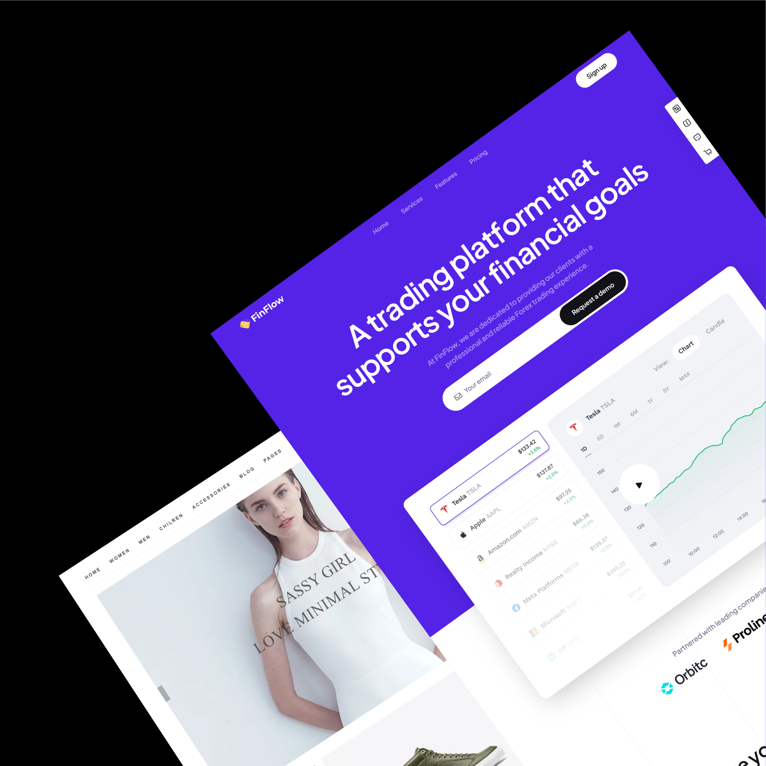 Mobile app mockup